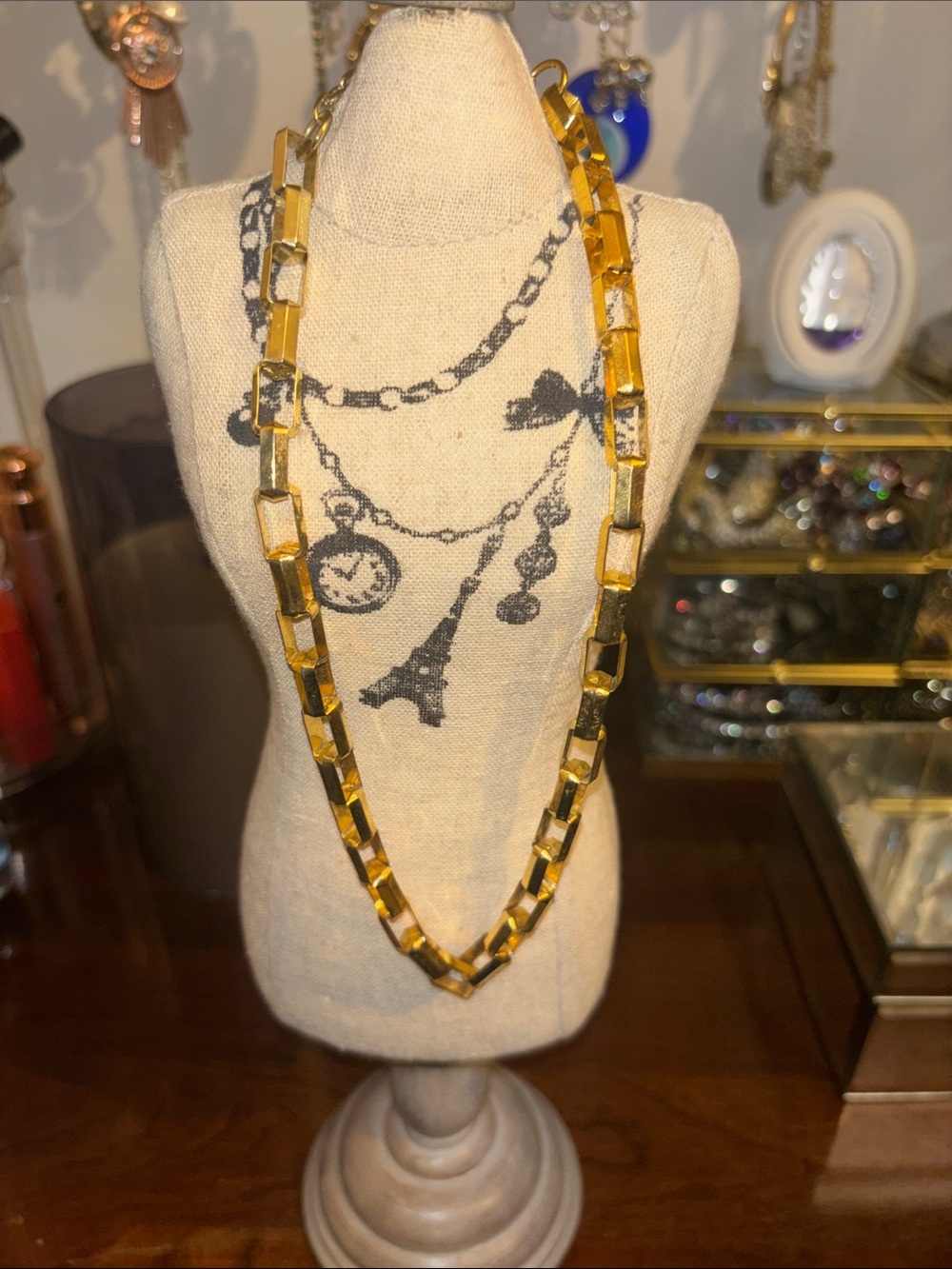 Gold-Tone Link Necklace - Elegant Women’s Jewelry